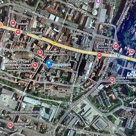 City Apart 2 Stadtwohnung Mit Netflix Nahe Bahnhof Синшайм Екстериор снимка